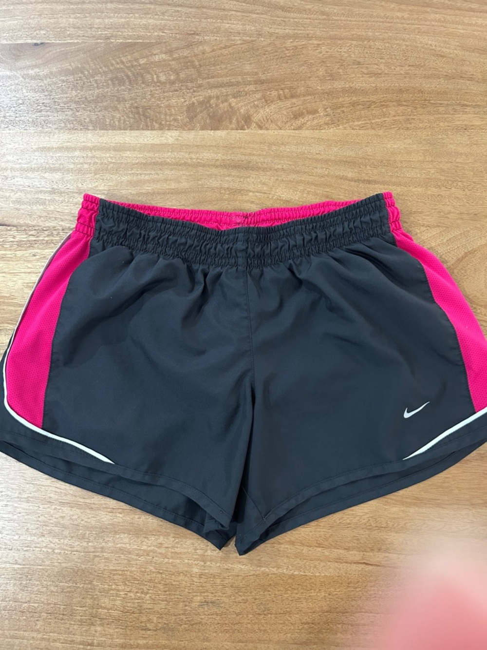 Nike Women's Black with Hot Pink Trim Athletic Shorts - Picture 1 of 8